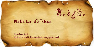 Mikita Édua névjegykártya